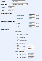 Daily Shift Diff Zone