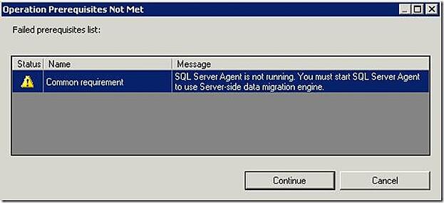 Operation Prerequisites Not Met