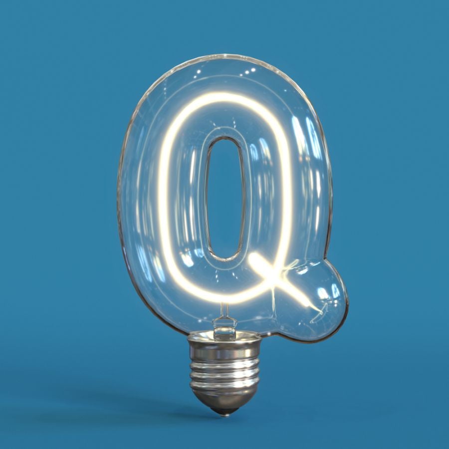 Q Shaped Light Bulb